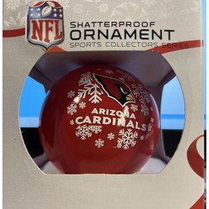 OLLIERV NFL Arizona Cardinals Shatterproof Christmas Ornament Red White NIB